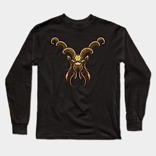 Zodiac Sign of Capricorn in Earth Circle Long Sleeve T-Shirt